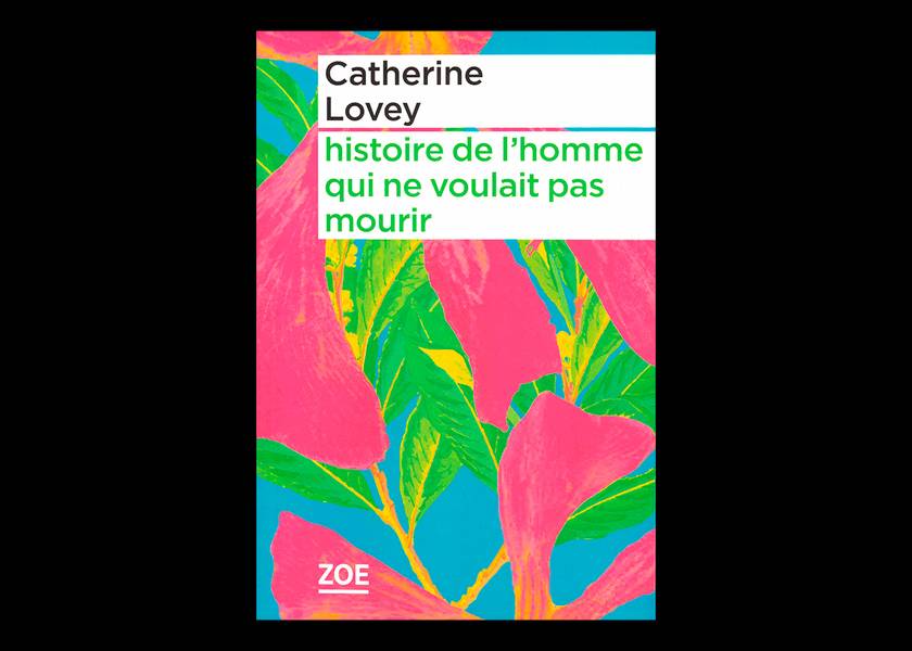 book cover with blue, green and pink flowers